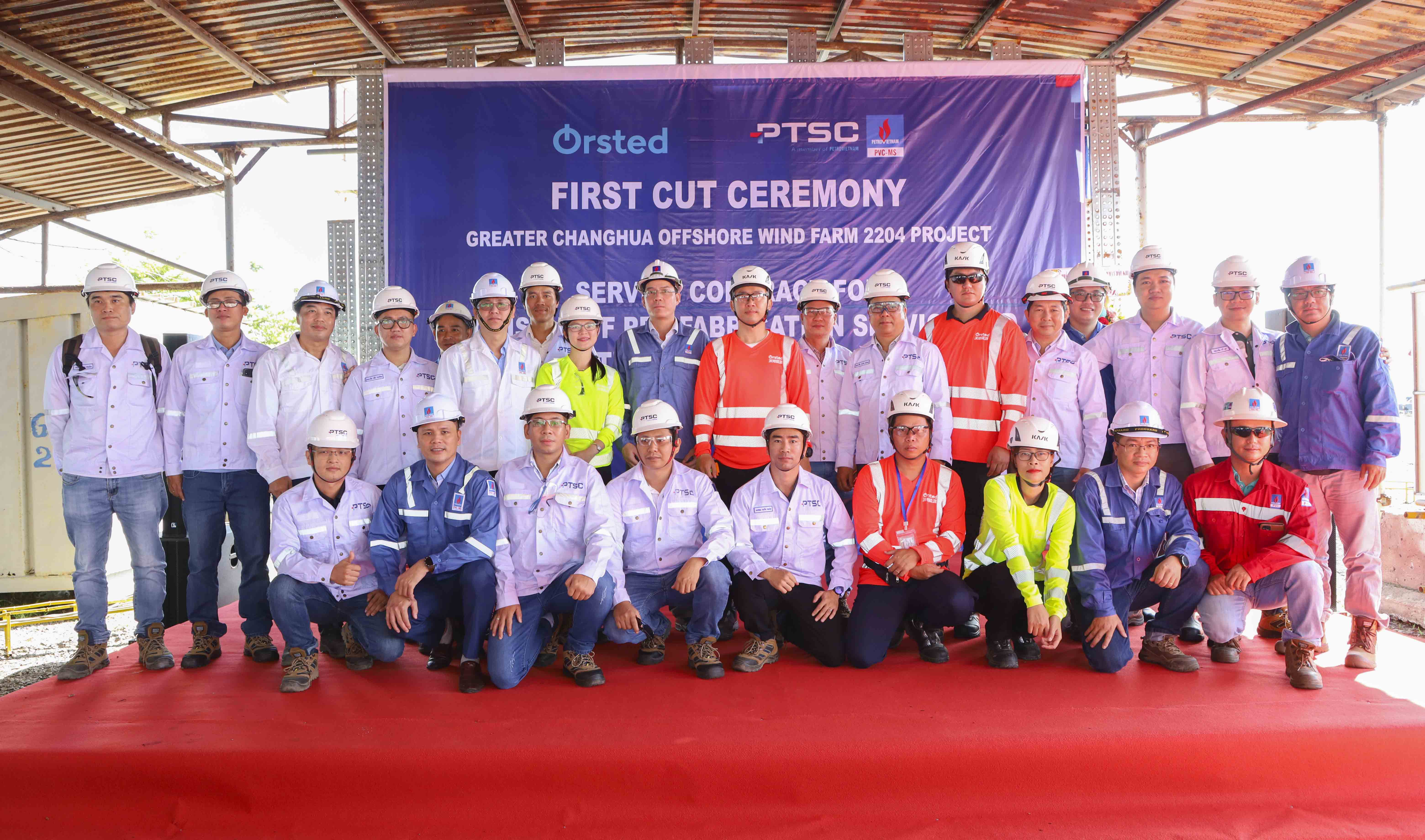 PVC-MS khởi công Gói thầu Chế tạo chân đế cho Dự án Điện gió ngoài khơi Greater Changhua